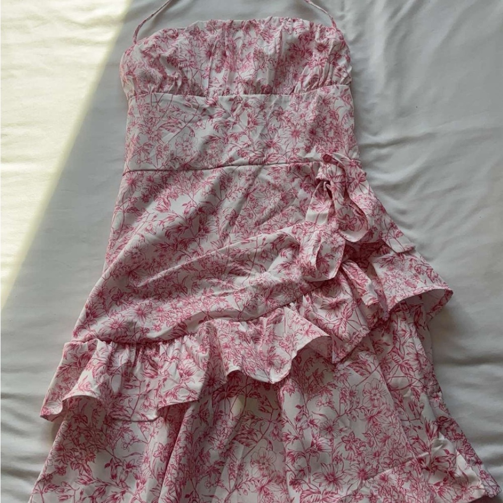 Floral Pink Mini Dress